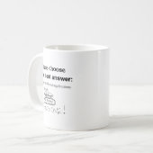 besluiteloos - problemen bij het nemen van besliss koffiemok (Voorkant links)