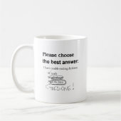 besluiteloos - problemen bij het nemen van besliss koffiemok (Links)