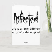 Besmette Verjaardag Kaart (Achterkant)