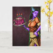 Besmette Verjaardag Kaart (Gele Bloem)