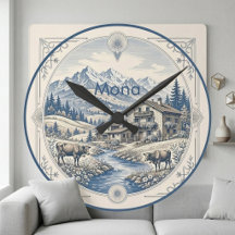 Besneeuwd Alpen Blauw Berglandschap Rustieke Chale