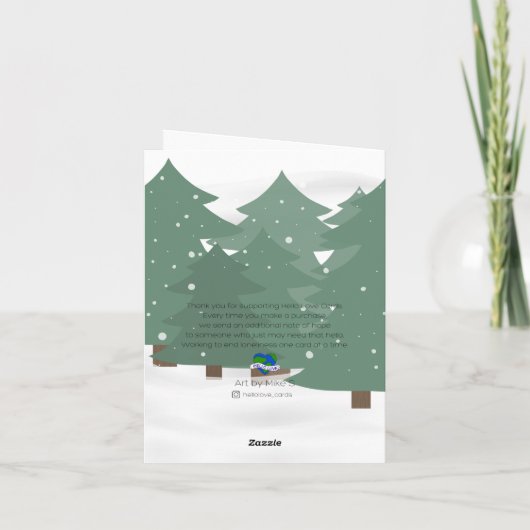 besneeuwd Beer Kaart (Achterkant)