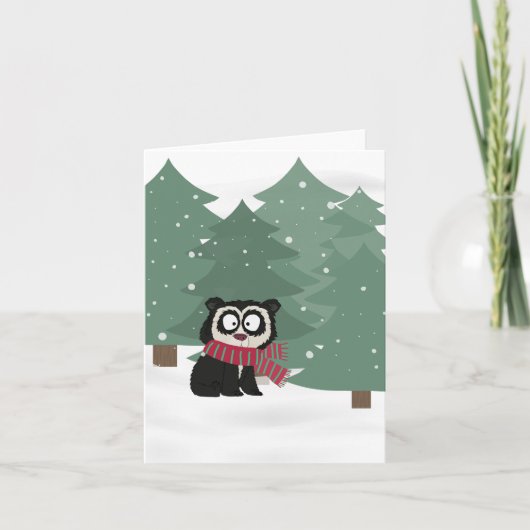 besneeuwd Beer Kaart (Voorkant)