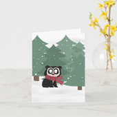 besneeuwd Beer Kaart (Gele Bloem)