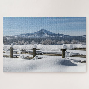 Besneeuwd berglandschap legpuzzel