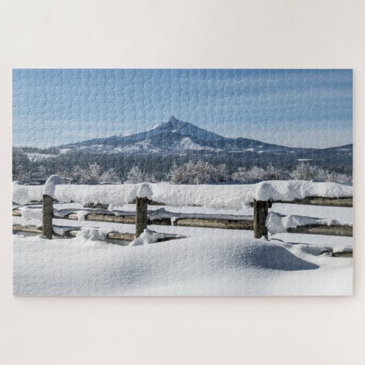 Besneeuwd berglandschap legpuzzel (Horizontaal)