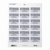 Besneeuwd Berkenboom Bladerdak Etiket (Full Sheet)