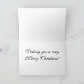  besneeuwd bezoek feestdagen kaart (Binnen)