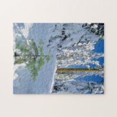 Besneeuwd bos in Oregon Legpuzzel (Horizontaal)