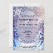 besneeuwd bos | Winter bruiloft uitnodiging (Voorkant)