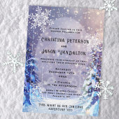 besneeuwd bos | Winter bruiloft uitnodiging