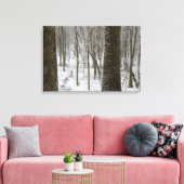 Besneeuwd boslandschap canvas afdruk (Insitu (Woonkamer))
