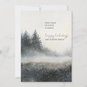 Besneeuwd dennenbos Kerstmis Feestdagenkaart (Voorkant)