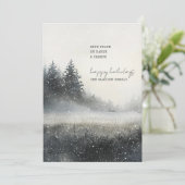 Besneeuwd dennenbos Kerstmis Feestdagenkaart (Staand voorkant)