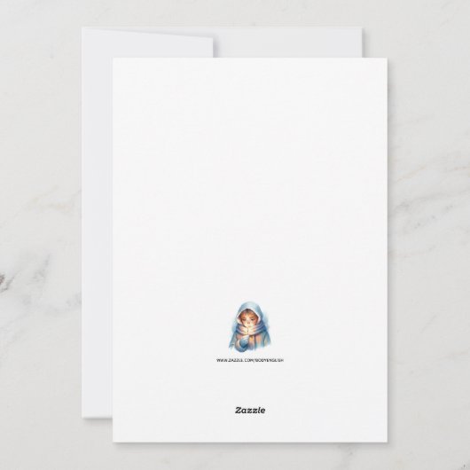 Besneeuwd dennenbos Kerstmis Feestdagenkaart (Achterkant)