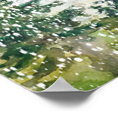 besneeuwd dennenbos waterverf poster (Hoek)