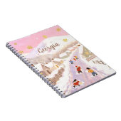 Besneeuwd dorp & Kids Gepersonaliseerd Notitieboek (Rechterzijde)