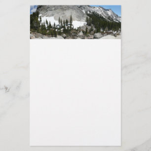 Besneeuwd granietkoepels panorama bij Yosemite Briefpapier