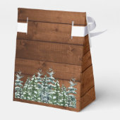 Besneeuwd Hout & Bos Land Dank u Bruiloft Bedankdoosjes (Achterkant)