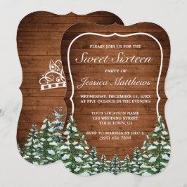 Besneeuwd Hout & Bos Landelijke Pijnboom Zoet 16 Kaart