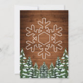 Besneeuwd Hout & Bos Landelijke Pine Nieuwjaar Par Kaart (Achterkant)