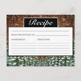 Besneeuwd Hout & Bos Pine Vrijgezellenfeest Recept Briefkaart