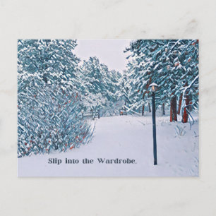 Besneeuwd landschap briefkaart