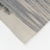Besneeuwd landschap fleece deken (Hoek)