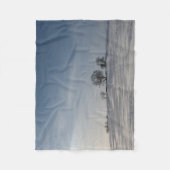 Besneeuwd landschap fleece deken (Voorkant)