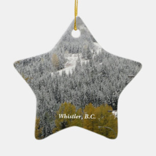 Besneeuwd landschap in Whistler, B.C. Keramisch Ornament