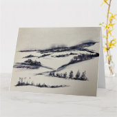 Besneeuwd Landschap    Kaart (Gele Bloem)