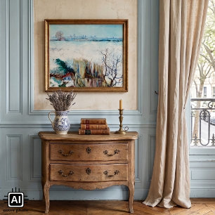 Besneeuwd landschap met Arles door Vincent van Gog Poster