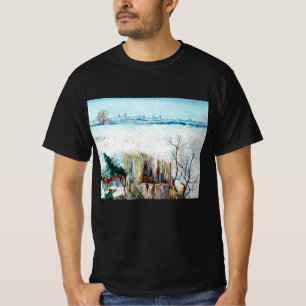 Besneeuwd landschap met Arles door Vincent van Gog T-shirt
