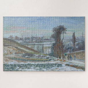 Besneeuwd landschap nabij l'Hermitage 1875 door Pi Legpuzzel