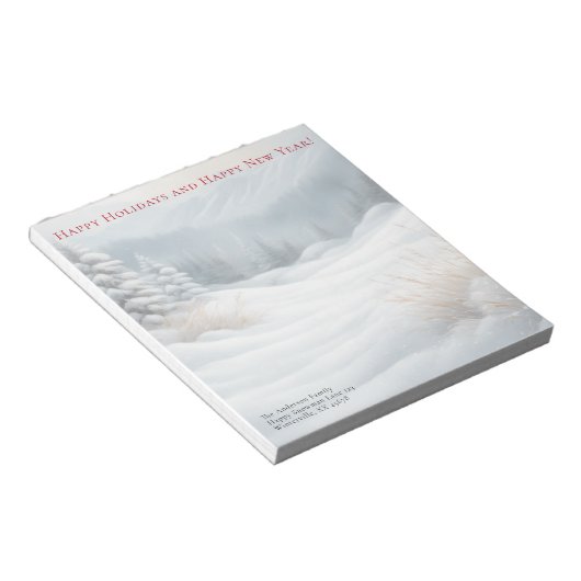 besneeuwd landschap notitieblok (Schuin)