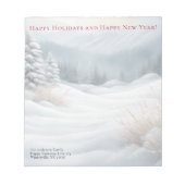 besneeuwd landschap notitieblok (Voorkant)