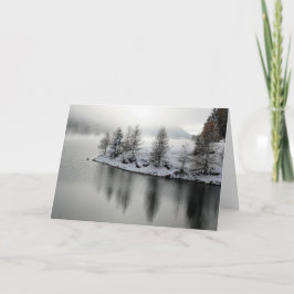 Besneeuwd Landschap Winter Seizoensgroeten Kaart
