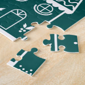Besneeuwd Noordse Kerst Dorp Legpuzzel (Zijkant)