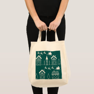 Besneeuwd Noordse Kerstmisdorp Tote Bag