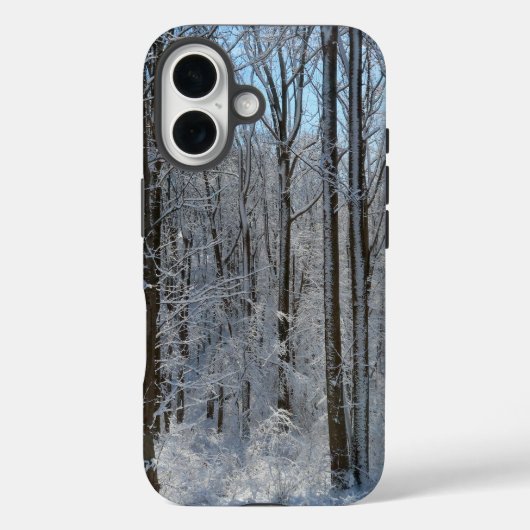 Besneeuwd populierenbos I Case-Mate iPhone Case (Achterkant)