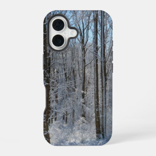Besneeuwd populierenbos I iPhone 16 Hoesje