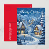 Besneeuwd Serenity-dorp II: Kerstkaart Feestdagenkaart (Voorkant / Achterkant)