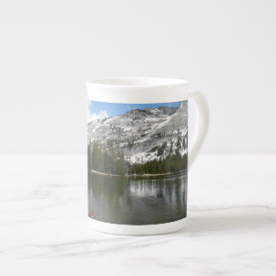 Besneeuwd Tenaya Lake Yosemite National Park Foto Porselein Kop