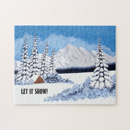 Besneeuwd Winter Legpuzzel (Horizontaal)