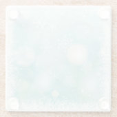 Besneeuwd Winter Raam Maak Je Eigen Glas Onderzett Glazen Onderzetter (Achterkant)