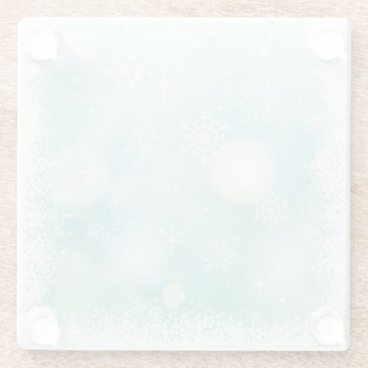 Besneeuwd Winter Raam Maak Je Eigen Glas Onderzett Glazen Onderzetter (Achterkant)