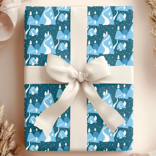 Besneeuwd Winter Wonderland Cadeaupapier