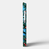 Besneeuwd winterbos met versierde kerstbomen Case-Mate iPhone case (Achterkant / Links)