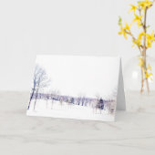 Besneeuwd winterlandschap kaart (Gele Bloem)