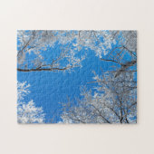 Besneeuwd winterlandschap legpuzzel (Horizontaal)